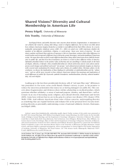Shared Visions? Diversity and Cultural Membership