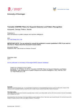 University of Groningen Trainable COSFIRE Filters for