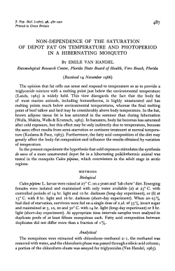 non-dependence of the saturation of depot fat on temperature and