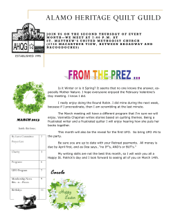AHQG Newsletter March 2013 - Alamo Heritage Quilt Guild