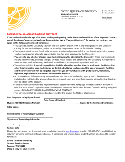 parent/legal guardian payment contract