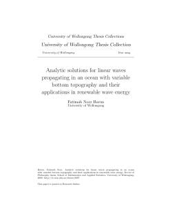 Analytic solutions for linear waves propagating in an ocean with