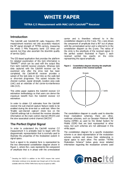 TETRA C/I Measurement with MAC Ltd`s CatchAll Receiver