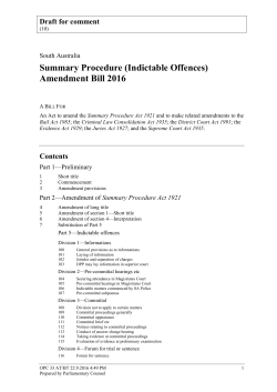 Summary Procedure (Indictable Offences) AmendmentBill 2016