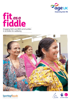 Engaging faith and BME communities in activities for