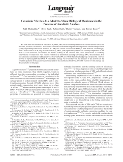 Catanionic Micelles As a Model to Mimic Biological Membranes in