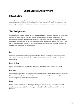 Short Stories Assignment Introduction