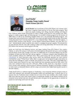 Jacob Knobel Emerging Young Leaders Award