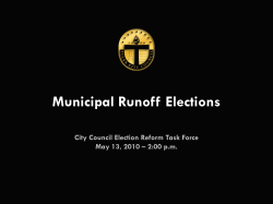 Municipal Runoff Elections