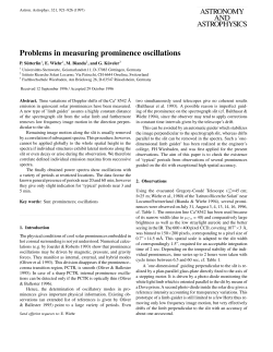 Problems in measuring prominence oscillations