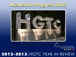 Academic Progress 2013 - Horry Georgetown Technical College