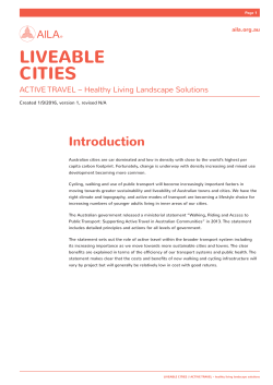 Active Travel - Australian Institute of Landscape Architects