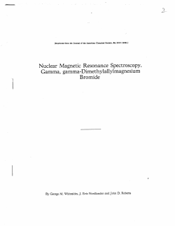 Nucl ear Magnetic Resonance Spectroscopy. Gamlns, gamma