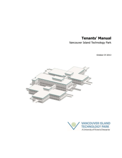 Tenants` Manual - Vancouver Island Technology Park