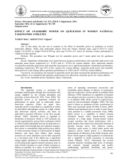 effect of anaerobi̇c power on qui̇ckness in women