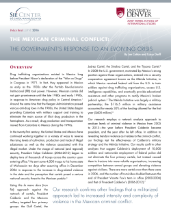 the mexican criminal conflict: the government`s response to an