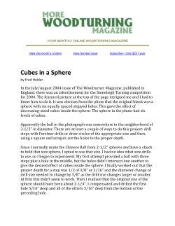 Cubes in a Sphere - The More Woodturning Magazine