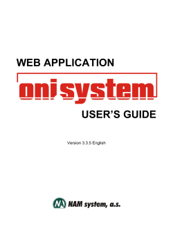 User manual for