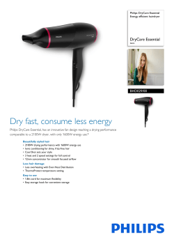 BHD029/00 Philips Energy efficient hairdryer