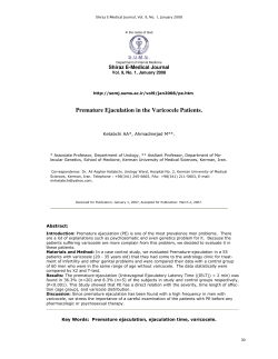 Premature Ejaculation in the Varicocele Patients.