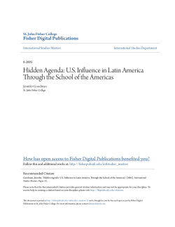 Hidden Agenda: U.S. Influence in Latin America Through the School