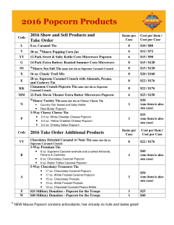 2016 Popcorn Products