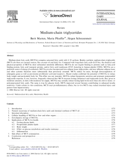 Medium-chain triglycerides