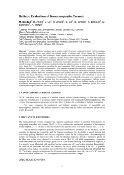 Ballistic Evaluation of Nanocomposite Ceramic