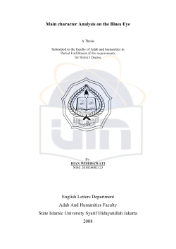 Main character Analysis on the Blues Eye English