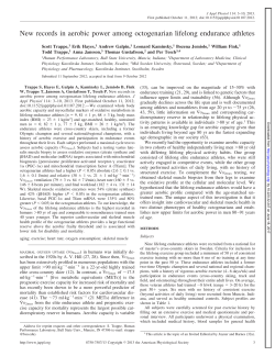 New records in aerobic power among octogenarian lifelong