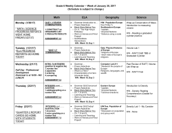 Math ELA Geography Science