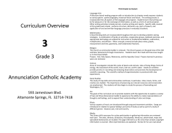 Intermediate Curriculum - Annunciation Catholic Academy