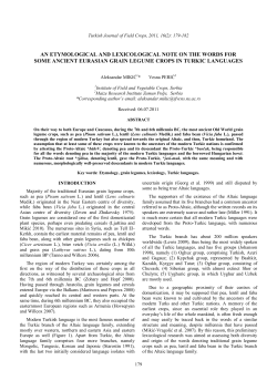 An etymological and lexicological note on the words for some