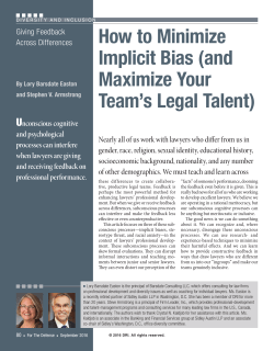 Giving Feedback Across DifferencesHow to Minimize Implicit Bias