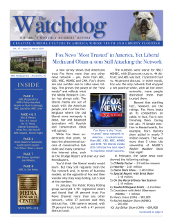 Fox News `Most Trusted` in America, Yet Liberal Media and Obam