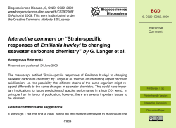 Interactive comment on “Strain-specific responses of Emiliania