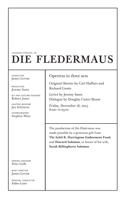 die fledermaus - Metropolitan Opera