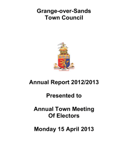 Grange-over-Sands Town Council Annual Report 2012/2013