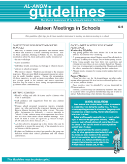 G-5 Meetings in Schools - Seattle Al-Anon