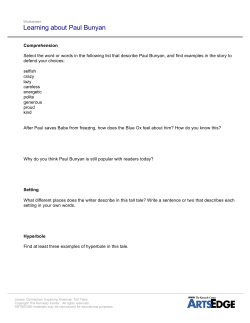 Learning about Paul Bunyan - ArtsEdge