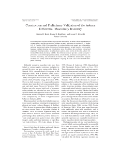 Construction and Preliminary Validation of the