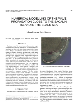 numerical modelling of the wave propagation close to the sacalin