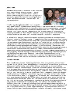 Anita`s Diary Anita Kiernan has been a subscriber to STARS since