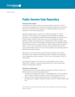 Public Genome Data Repository