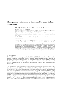 Ram pressure statistics in the MareNostrum Galaxy Simulation.