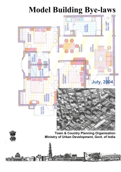 Model Building Bye-laws - Town and Country Planning Organisation