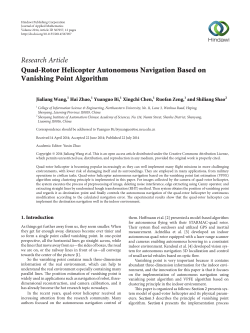 Quad-Rotor Helicopter Autonomous Navigation Based on Vanishing