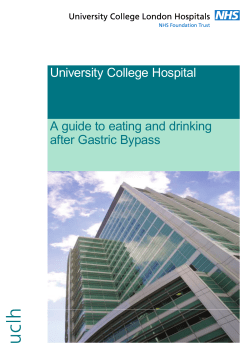 A guide to eating and drinking after Gastric Bypass