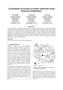 Computation of tunnels in protein molecules using