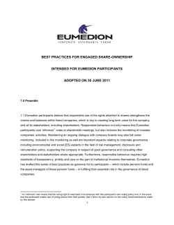 Best Practices for Engaged Share-Ownership